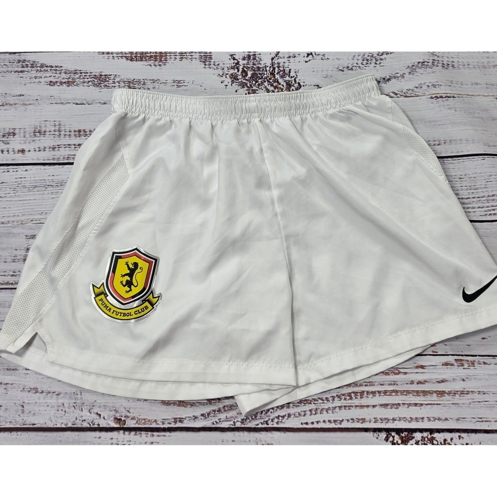 Nike Soccer Shorts Mens Small White Excellent Dri-FIT Puma Futbol Club Athletic